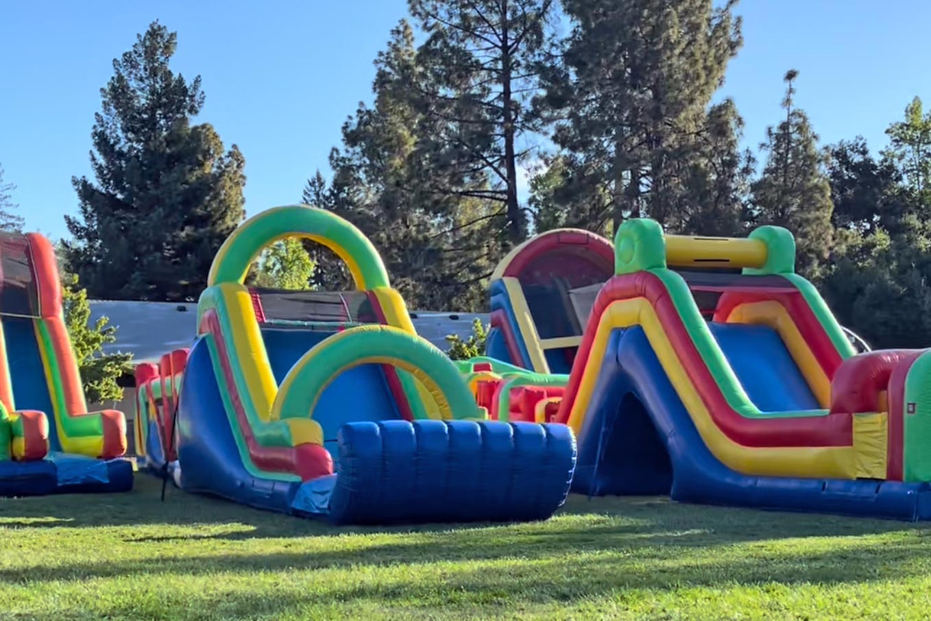 inflatable combo jumpers with slides