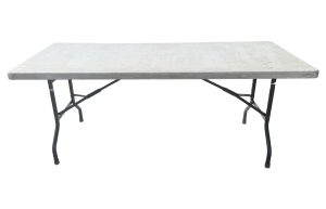 used 6-foot folding table with white top