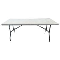 used 6-foot folding table with white top
